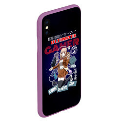 Чехол iPhone XS Max матовый Ultimate Gamer - Danganronpa, цвет: 3D-фиолетовый — фото 2