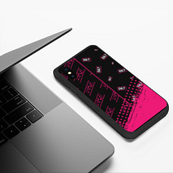Чехол iPhone XS Max матовый SQUID GAME - 067 Краска Паттерны, цвет: 3D-черный — фото 2