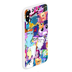 Чехол iPhone XS Max матовый My Little Pony Персонажи, цвет: 3D-белый — фото 2