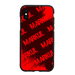 Чехол iPhone XS Max матовый Markul - Краска, цвет: 3D-черный