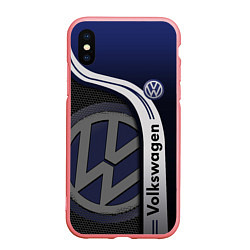 Чехол iPhone XS Max матовый Volkswagen Фольксваген, цвет: 3D-баблгам