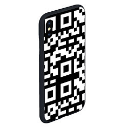 Чехол iPhone XS Max матовый Qr codeкуаркод, цвет: 3D-черный — фото 2