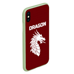 Чехол iPhone XS Max матовый WHITE DRAGON, цвет: 3D-салатовый — фото 2