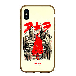 Чехол iPhone XS Max матовый Akira Акира, цвет: 3D-коричневый