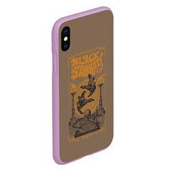 Чехол iPhone XS Max матовый Black Sabbat Tour, цвет: 3D-сиреневый — фото 2