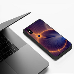 Чехол iPhone XS Max матовый Black Hole Tribute design, цвет: 3D-черный — фото 2