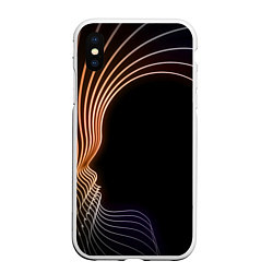 Чехол iPhone XS Max матовый Геометрия Души, цвет: 3D-белый