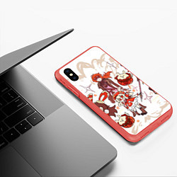 Чехол iPhone XS Max матовый GENSHIN IMPACT АРТ ПЕРСОНАЖИ ИГРЫ, цвет: 3D-красный — фото 2