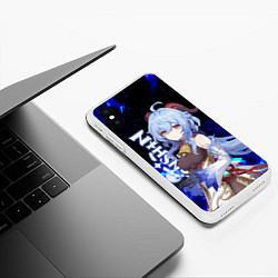 Чехол iPhone XS Max матовый ЭОЛА ГЕНШИН ИМПАКТ НЕОНОВЫЙ ОГОНЬ, цвет: 3D-белый — фото 2
