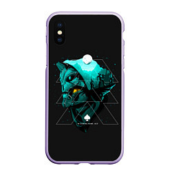 Чехол iPhone XS Max матовый Cayde-6 art, цвет: 3D-светло-сиреневый