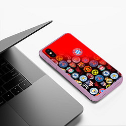 Чехол iPhone XS Max матовый BAYERN MUNCHEN BEST FC SPORT, цвет: 3D-сиреневый — фото 2