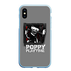 Чехол iPhone XS Max матовый POPPY PLAYTIME - ПОППИ ПЛЕЙТАЙМ РИСУНОК, цвет: 3D-голубой