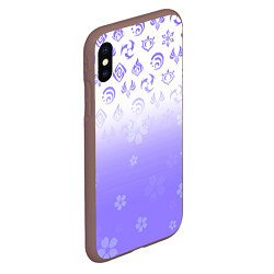 Чехол iPhone XS Max матовый GENSHIN IMPACT SYMBOL PATTERN SAKURA САКУРА, цвет: 3D-коричневый — фото 2