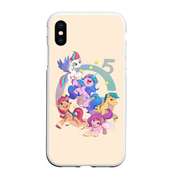 Чехол iPhone XS Max матовый G5 My Little Pony, цвет: 3D-белый