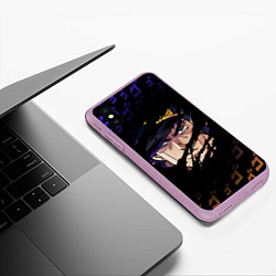 Чехол iPhone XS Max матовый JOJOS BIZARRE ADVENTURE ЛИЦО ГЕРОЯ, цвет: 3D-сиреневый — фото 2