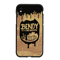 Чехол iPhone XS Max матовый ЧЕРНЫЙ БЕНДИ BENDY AND THE INK MACHINE