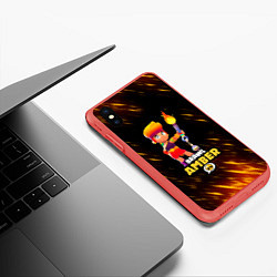 Чехол iPhone XS Max матовый Brawl Stars - Amber, цвет: 3D-красный — фото 2