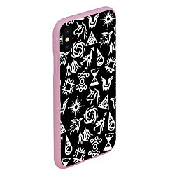 Чехол iPhone XS Max матовый EXO BAND SYMBOL PATTERN WHITE K-POP, цвет: 3D-розовый — фото 2