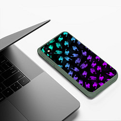 Чехол iPhone XS Max матовый FAIRY TAIL NEON LOGO SYMBOL, цвет: 3D-темно-зеленый — фото 2