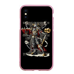 Чехол iPhone XS Max матовый Адепт некронов, цвет: 3D-розовый