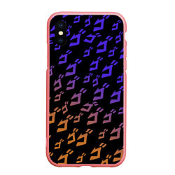 Чехол iPhone XS Max матовый JOJOS BIZARRE ADVENTURE PATTERN, цвет: 3D-баблгам