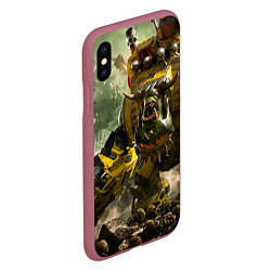 Чехол iPhone XS Max матовый Орки в битве, цвет: 3D-малиновый — фото 2