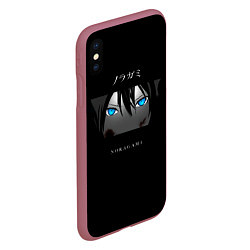 Чехол iPhone XS Max матовый Взгляд Ято Noragami, цвет: 3D-малиновый — фото 2