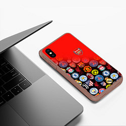 Чехол iPhone XS Max матовый ARSENAL SPORT BEST FC, цвет: 3D-коричневый — фото 2