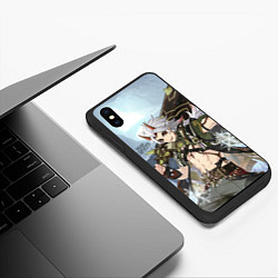 Чехол iPhone XS Max матовый Новогодний Итто, цвет: 3D-черный — фото 2