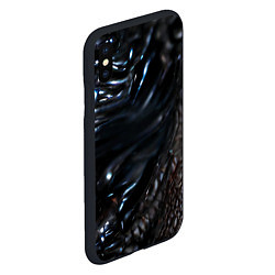 Чехол iPhone XS Max матовый Элегантный инопланетянин, цвет: 3D-черный — фото 2