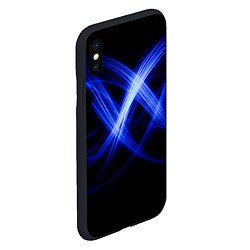 Чехол iPhone XS Max матовый Синяя бесконечность энергии, цвет: 3D-черный — фото 2