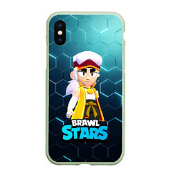 Чехол iPhone XS Max матовый FANG BRAWL STARS 3D ПЛИТЫ, цвет: 3D-салатовый