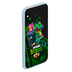 Чехол iPhone XS Max матовый BRAWL STARS КОМПАНИЯ ИГРА, цвет: 3D-голубой — фото 2