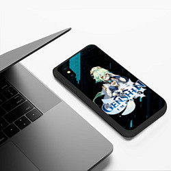 Чехол iPhone XS Max матовый Genshin Impact, цвет: 3D-черный — фото 2