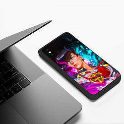 Чехол iPhone XS Max матовый Космический Джоске Хигашиката из Джо Джо, цвет: 3D-черный — фото 2