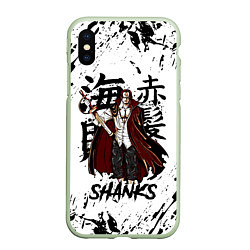 Чехол iPhone XS Max матовый SHANKS ONE PIECE, цвет: 3D-салатовый