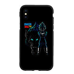 Чехол iPhone XS Max матовый Dragon Ball Z Dark, цвет: 3D-черный