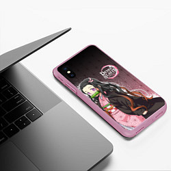 Чехол iPhone XS Max матовый НЕЗУКО NEZUKO SLAYER, цвет: 3D-розовый — фото 2