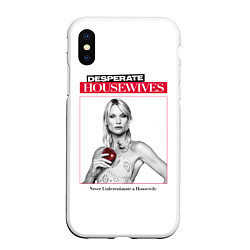 Чехол iPhone XS Max матовый Desperate Housewives - Nicolette Sheridan, цвет: 3D-белый
