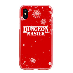 Чехол iPhone XS Max матовый ГАЧИМУЧИ DUNGEON MASTER НОВОГОДНИЙ, цвет: 3D-баблгам