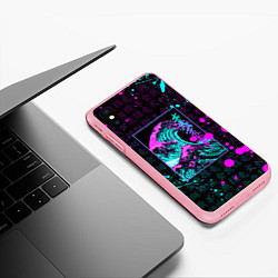 Чехол iPhone XS Max матовый НЕОНОВЫЕ ВОЛНЫ НЕОН ЯПОНИЯ КАНАГАВА, цвет: 3D-баблгам — фото 2