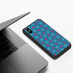 Чехол iPhone XS Max матовый Christmas Pattern New, цвет: 3D-черный — фото 2