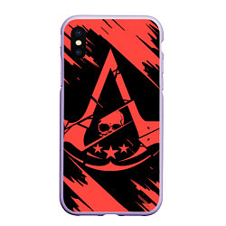 Чехол iPhone XS Max матовый Assassins creed creed, цвет: 3D-светло-сиреневый