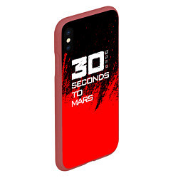 Чехол iPhone XS Max матовый 30 Seconds to Mars: Брызги, цвет: 3D-красный — фото 2