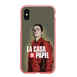 Чехол iPhone XS Max матовый БУМАЖНЫЙ ДОМ БЕРЛИН - LA CASA DE PAPEL, цвет: 3D-баблгам