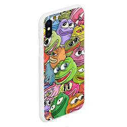 Чехол iPhone XS Max матовый Pepe BOMBING, цвет: 3D-белый — фото 2