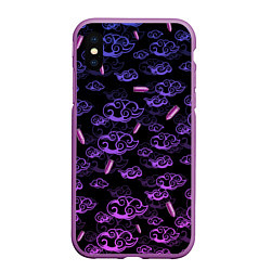 Чехол iPhone XS Max матовый ARCANE League Of Legends ТАТУИРОВКА JINX, цвет: 3D-фиолетовый