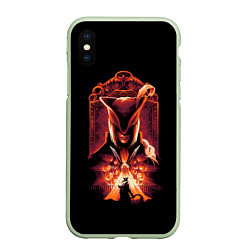 Чехол iPhone XS Max матовый Лицом к лицу Бладборн, цвет: 3D-салатовый