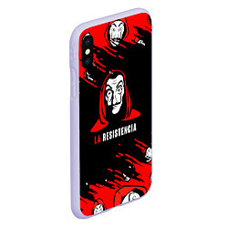 Чехол iPhone XS Max матовый La Casa de Papel - Professor, цвет: 3D-светло-сиреневый — фото 2