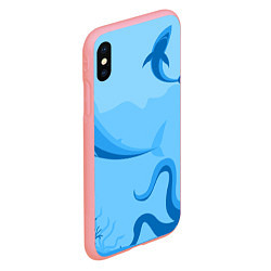 Чехол iPhone XS Max матовый МоРское Дно с Акулами, цвет: 3D-баблгам — фото 2